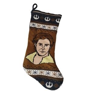 Disney Star Wars Han Solo 18" Knitted Christmas Stocking Felt Lined